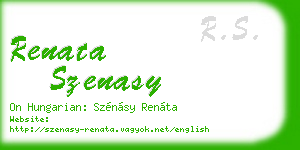 renata szenasy business card